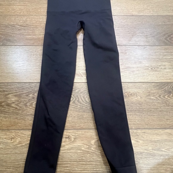 Spanx Look At Me Now Women's Leggings Black Sz L Double Layer Waistband Smooths - Picture 7 of 8